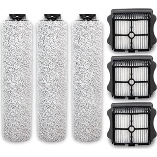 Vacuum Cleaner Parts for Tineco Floor One S3 and IFloor 3 Cordless Wet Dry Replacement Roller Brush and Filter Kit
