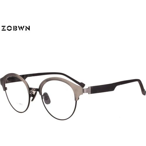 ZOBWN round glasses Women Retro Eyeglasses Frame Women Eye Glasses Vintage Optical Glasses Frame Oculos Feminino Masculino lady