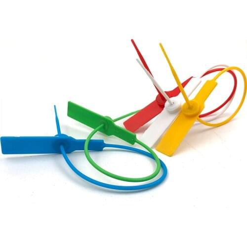 100PCS Plastic Seals Disposable Label Tie Sneaker Buckle Prevent Fake Sealing Clothes Shoes Plastic Lead seal With Laser Print