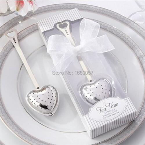 150pcs Wedding Favors Gift TeaTime Heart Tea Infuser Heart Shape Tea Strainer + DHL Free Shipping