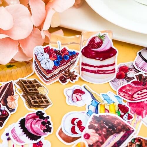 39pcs Cute cake foods Stickers Travel Decorative Stationery Stickers Ocean whale sticker Scrapbooking DIY Diary Album Lable