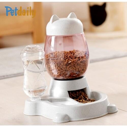 Automatic Dog Cat Feeder and Water Dispenser,Gravity Pet Food Water Bowl For Small/Medium/Large Dogs,Self Dispensing Cat Waterer