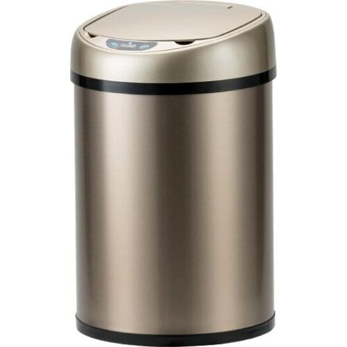 Automatic Intelligent Trash Can Inductive Electric Household Living Room Simple Creative Stainless Steel Bathroom with Lid