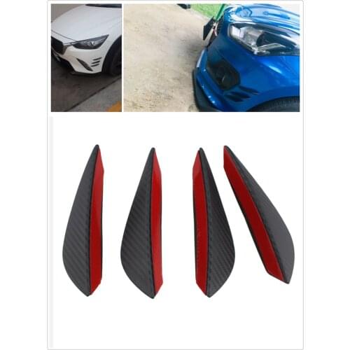 Auto parts 4PCS carbon fiber car spoiler small wind knife front bumper for Volkswagen VW B6 Jetta Mk5 MK6 Any Cars