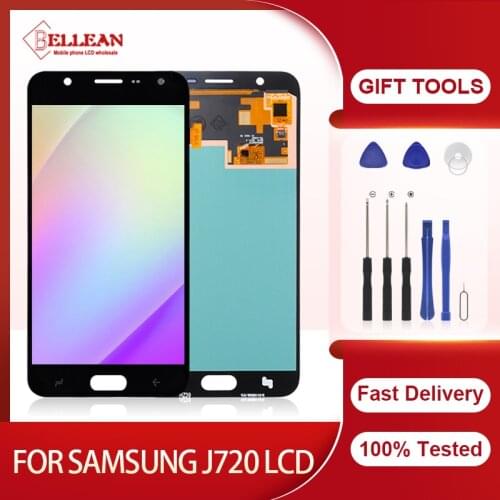 Discount Dinamico J7 2018 Display For Samsung Galaxy J720 Lcd J720F J720M Display With Touch Screen Digitizer Assembly