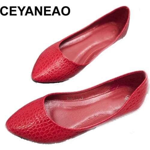 CEYANEAO New 2018 Women Suede Flats Fashion High Quality Basic Mixed Colors Pointy Toe Ballerina Ballet Flat Slip On Shoes E975