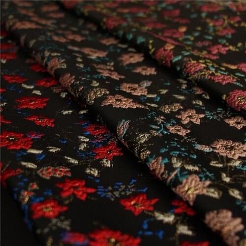 CF1124 Flowers Chinese Traditional Silk Brocade Fabric Womens Dress Clothing Jackets Fabrics DIY Sewing Materials Home Textile