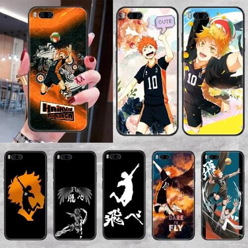 Haikyuu Hinata Shoyo Anime Phone case For Xiaomi Mi Max Note 3 A2 A3 8 9 9T 10 Lite Pro Ultra black trend back 3D prime painting