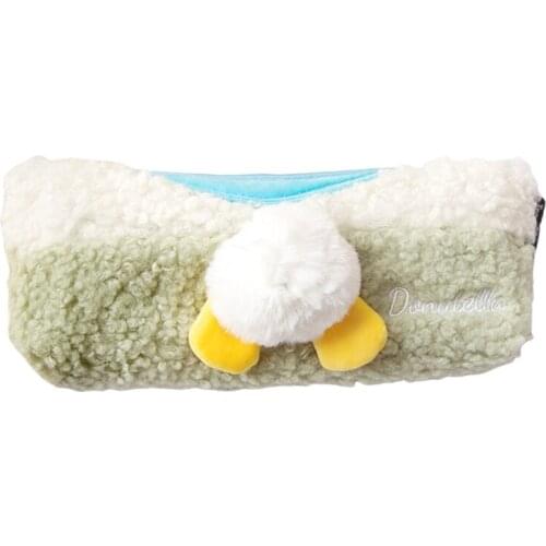 Cute Soft Plush Fluffy Pencil Case Student Zipper Pen Pouch Stationery Organizer Bag School Office Supply