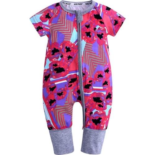 PQ090 Infant Clothing 2019 Summer Baby Rompers floral Baby Girls Boys Jumpsuit Kids Baby Costume Outfits Newborn Baby Clothes