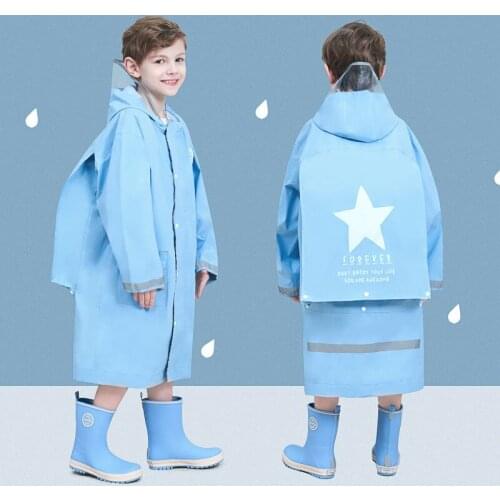 High Quality New Raincoat Children Rain Poncho Boys Girls Poncho with Schoolbag Child Thickened Windbreaker Raincoat Rain Poncho