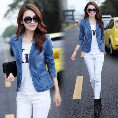 EASTQUEEN Women's Denim Blazers
