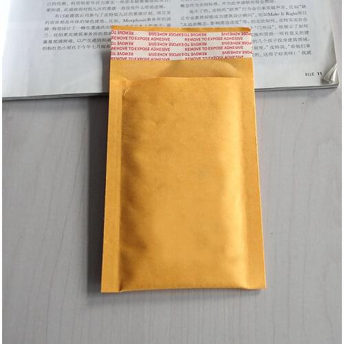 10X 90*130+40mm Kraft Bubble Bag Padded Envelopes Mailers Shipping Yellow Bags