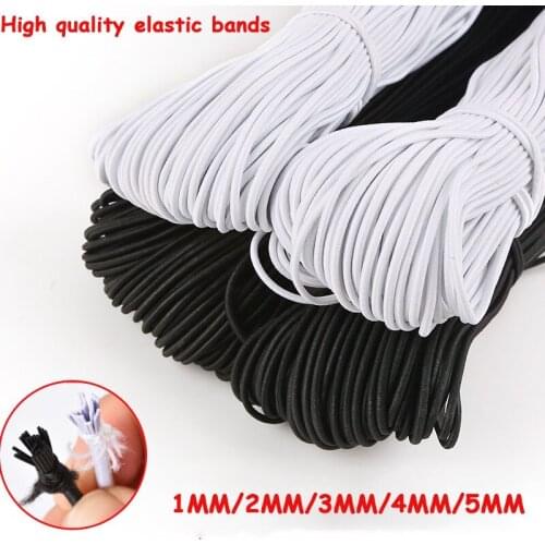 Wholesale 1MM-5MM Round Elastic Rubber Bands Elastic Rope Garment Mask Elastic Tape for DIY Sewing Accessorie Craft Supplis