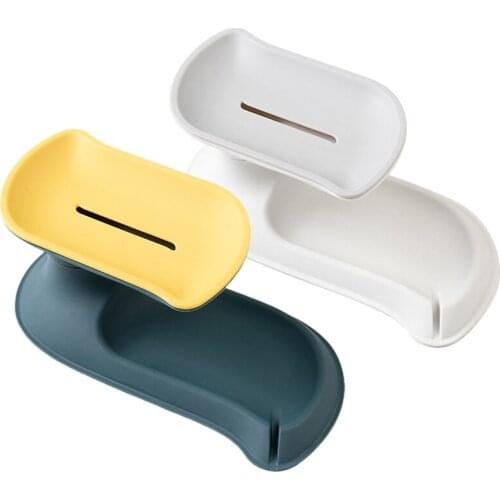 Hot Sell Rotating Soap Box Soap Dishes Soap Sponge Dish No Drilling Storage Box Rack Shelf Bathroom Soap Holder Dropshipping
