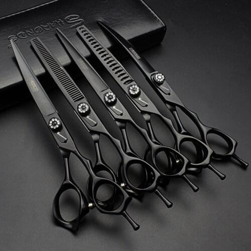 Barber Shop Scissors kit for hairdressers 7 inch thinning barber scissors for hairdressers cutting and thinning curved scissors