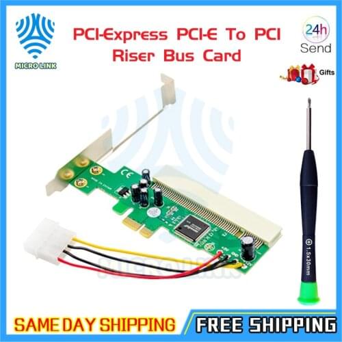 PCI-Express PCI-E To PCI Riser Bus Card High Efficiency Adapter Converter Expansion Card for Desktop Computers ASM1083 Chipset