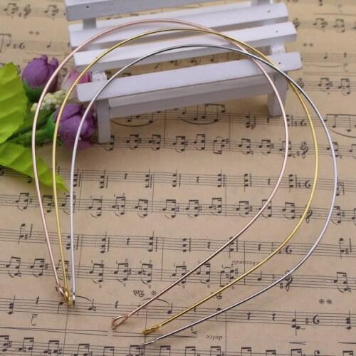 25pcs 1.6mm High Quality Rose Gold,Silver,Gold color Headband Double Hoop Buckle Headband DIY Jewelry Accessories