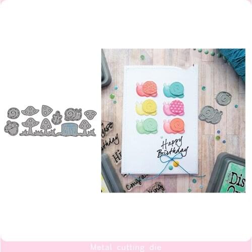 Metal Cutting Dies Spring snails and mushrooms Die Scrapbooking Embossing Paper Craft Album Cards Punch Art cutter die 2019