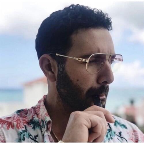 2020 Women Men Big face square Fashion Lenses Sunglasses Brand Design eyeglasses frame Gradient Sunglass Eyewear Oculos De Sol