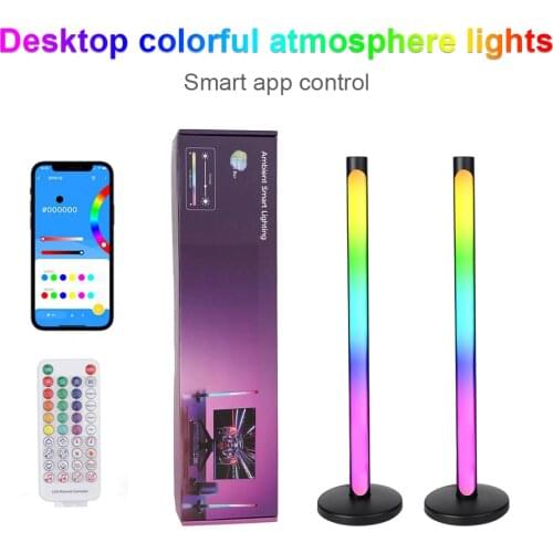 LED Atmosphere Table Night Light Strip Carpet Indoor Home Bedside Living Room Decor Colorful RGB Colorful APP USB Music Lamp