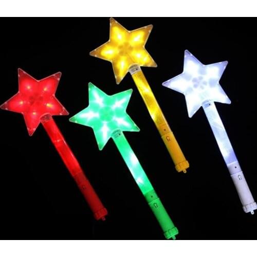 Party decoration Glow Sticks LED cartoon Magic Star Wand Flashing Star glow stick rave led toys hen party Party Supplies