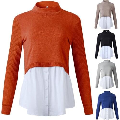 Sweaters&Jumpers Pullover Tops Long Sleeve plus size