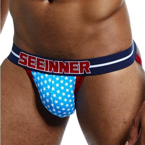 Mens Panties Sexy Male Underwear Men Jockstrap Briefs Gay Slip Homme Cotton Underpants Thongs Strings Tanga Penis Pouch Panties