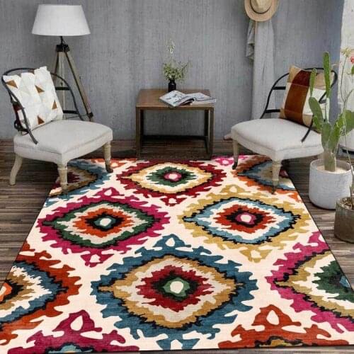 Retro Vintage Carpet Persian Carpet Living Room Bedroom Mat Anti-slip Area Carpet Absorbent Boho Carpet
