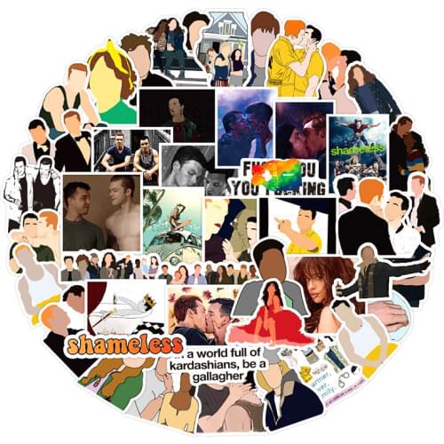 50pcs/pack Shameless TV Show Graffiti Waterproof Stickers For Notebook Motorcycle Skateboard Computer Mobile Phone Box