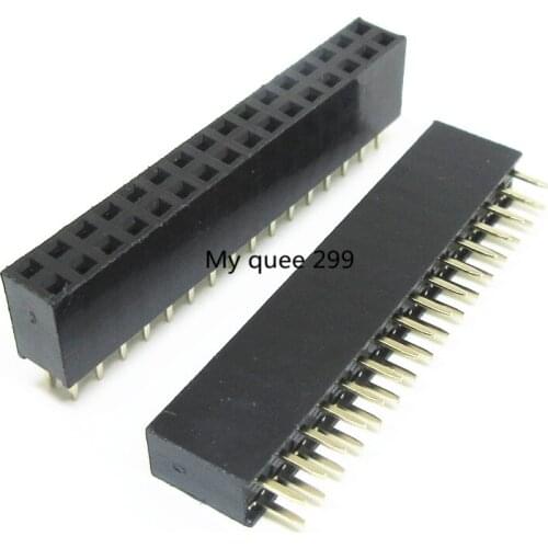 10 pcs 16P 2*16pin Female Double Row Straight Pin Pitch 2.54mm 2*16 Needle Header Strip Socket Connector