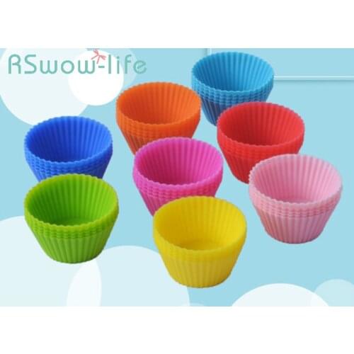 10pcs Silicone Baking Accessories Muffin Cup Round 7cm Cake Cup Mold Baking Muffin Cup Silicone Mold For Baking Tools For Cakes