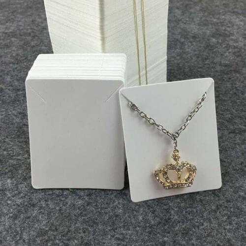 20pcs 6*5cm Square Paper Jewelry Accessories Packaging Paper Vintage Kraft Paper Necklace display Card