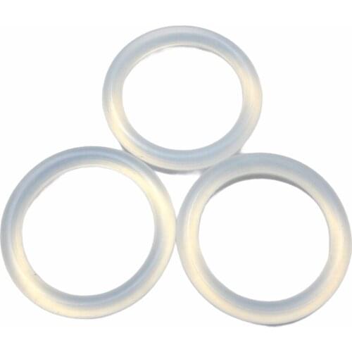 30pcs Transparent Clear Silicone Pacifier Dummy Ring MAM Adapter