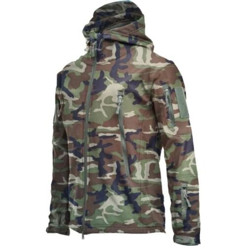 80% HOT SALES！！！Men Long Sleeve Camouflage Thick Zipper Windbreaker Windproof Hood Jacket Coat