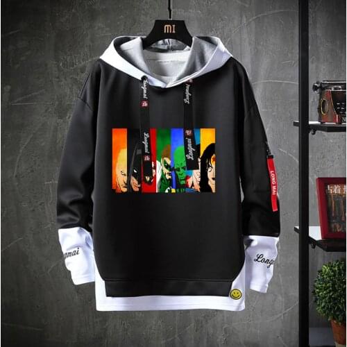 Anime Deadpool Hooded Teenagers cosplay cartoon Costume coat Unisex Casual Fake Two-Piece Hoodies Sweatshirt jacket