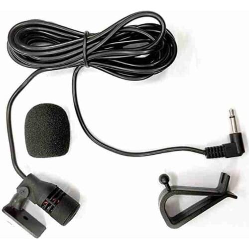 Car audio microphone clip jack plug microphone stereo mini wired external microphone suitable for car DVD radio professionals