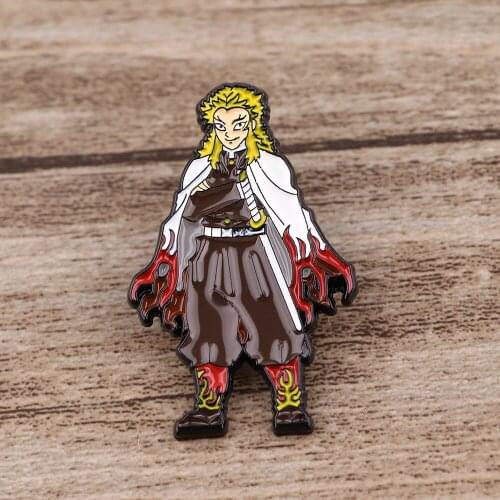 BG1427 Japanese Anime Demon Slayer Cute Hard Metal Enamel Pin Cosplay Metal Brooches Badge Pin Accessories Gift For Friends