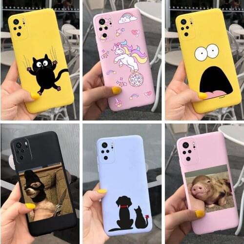 Cute Candy Painted Cover For Xiaomi Redmi Note 10 Pro Case Note10 S Soft TPU Back Cover For Redmi Note 10 S Note10 Pro Max Cases