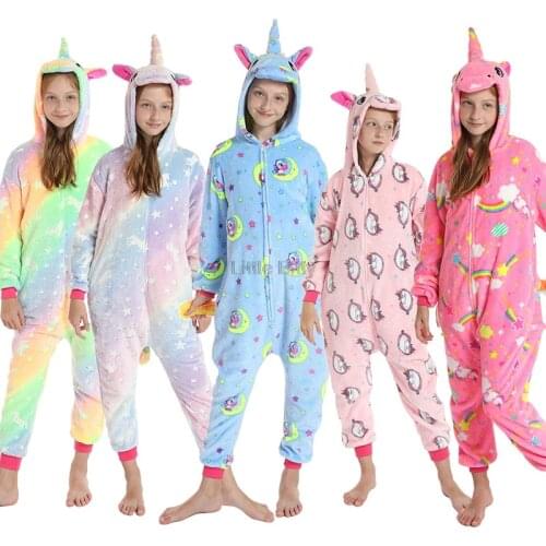 Kigurumi Pajamas Children Sleepwear One Piece Hooded Onesie Pijama Infantil Panda Kigurumi Kigurumi Infantil Pijama De Unicornio