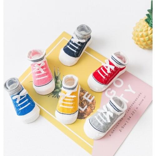 Summer and autumn childrens socks baby socks cotton baby socks silicone anti-slip socks Newborn Girls Boys Anti-Slip Socks