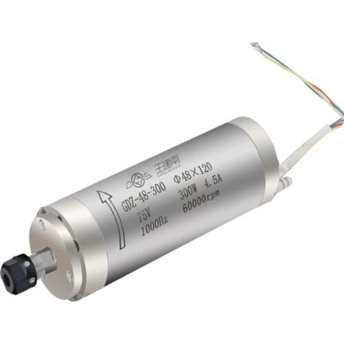Engraving machine spindle motor ceramic ball bearing 300w 48mm diameter 60000rpm water-cooled PCB engraving machine spindle