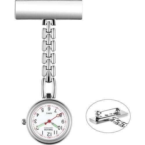 10pcs/lot Fashion Simple Design Silver Colour Unisex Women Mens Nurse Doctor Alloy Metal Pins Hospital Officers Pocket Watches