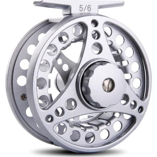 Sougayilang 5/6 Fly Fishing Reel 2+1 BB High Strength Aluminum Body Fishing Wheel Gear Lake River Fishing Tackle Max Drag 11kg