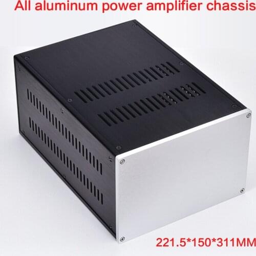 All Aluminum Power Amplifier Chassis DIY Multi-purpose Case Audio Box Amplifier Shell Power Supply Enclosure 221.5*150*311MM