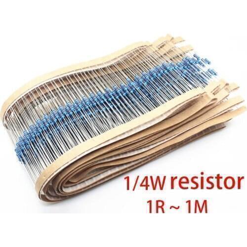 100pcs 1/4W Metal film resistor 1% 150R 160R 180R 200R 220R 240R 270R 300R 330R 360R 150 160 180 200 220 240 270 300 330 360 ohm