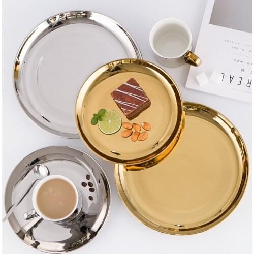 Gold silver Bone China Tea Cup Saucer Spoon Set Western Steak Plate set Tableware Coffee Mug Full Set Party Teatime Drinkware