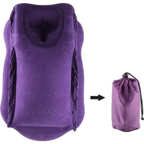 Pillow Inflatable Travel Trip Cushion Air Portable Soft Neck Pillows Airplane