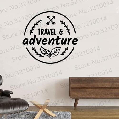 Travel Adventure Quote Wall Decal Sticker Bedroom Living Room Art Vinyl Beautiful Inspirational Travel PW478
