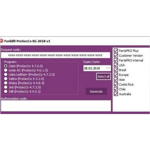 New Clark \ Linde \STILL \Liebherr \Valtra \Jungheinrich \Valtra \ Widos Forklift Combo Forklift Keygen 2018